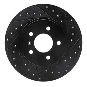 Buick Terraza Brake Rotor (1) - Rear Right - R1 Concepts - Drilled & Slotted - Black - 2005